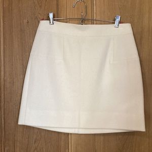 Y2K J Crew white wool miniskirt
